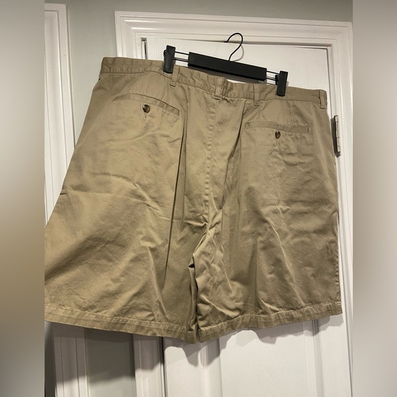 Farah Mens Size 46 Pleared Front Cotton Khaki Chino Shorts 9” Inseam - Picture 8 of 10